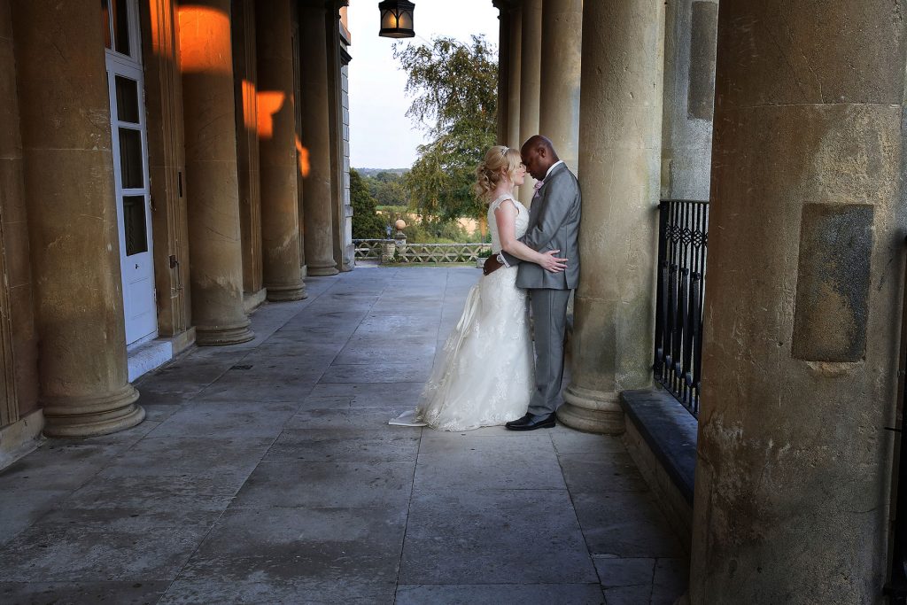 wedding couple at Buxted park Hotel. Wedding Photographer Sussex