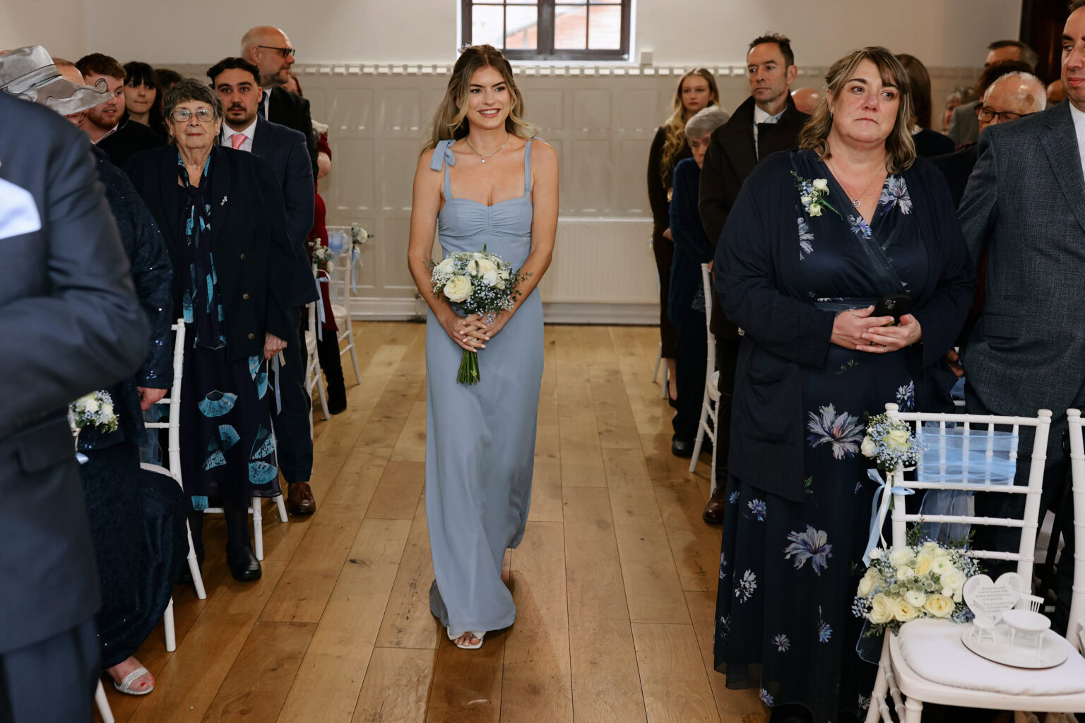 Emotional ceremony during a February wedding celebration at Highley Manor